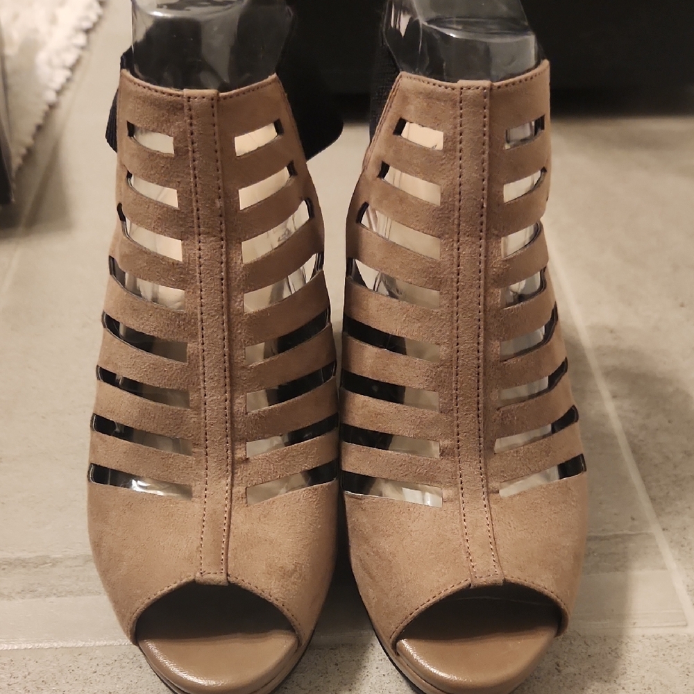 Revolution Beige Strappy Heels